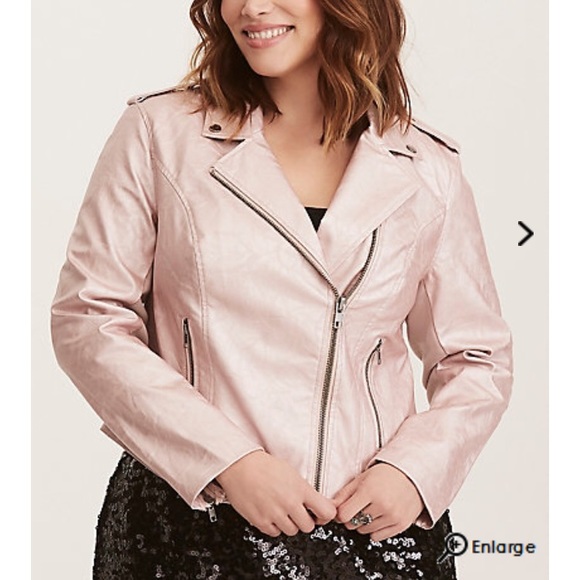 torrid Jackets & Blazers - NWT Torrid 3X Rose Gold Faux Leather Moto